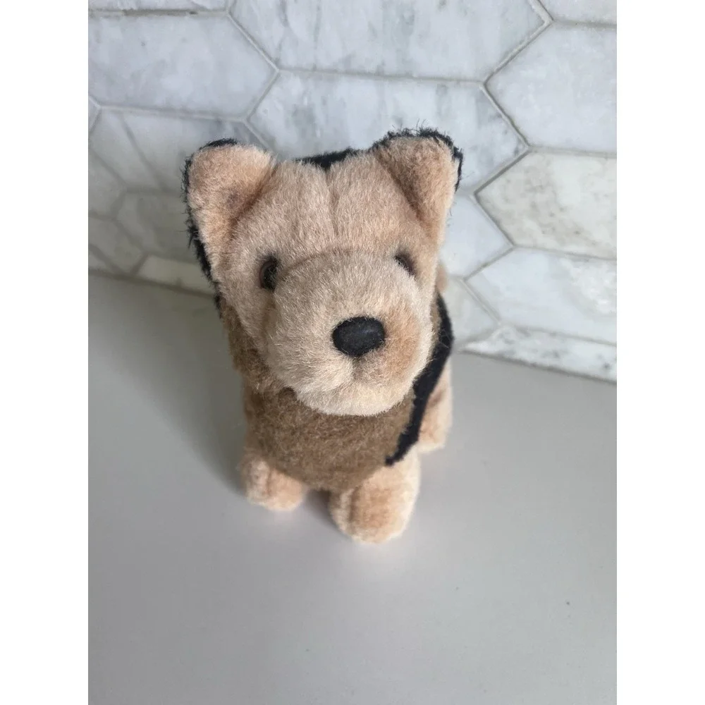 Vintage German Shepard Puppy Stuffed Plush Animal Puppy Dog Small 6